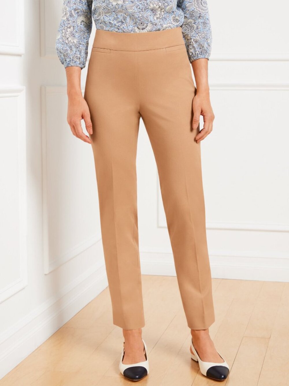 Talbots Chatham Cotton Bi-Stretch Slim Ankle Pant Brown Womens 8P 10P or 12 NWT